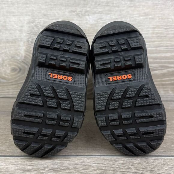 Sorel Flurry Toddler Boy Sz6 Gray Olive Orange Warm Lined Waterproof Winter Boot - Picture 7 of 10